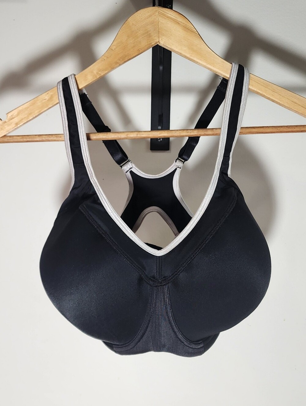 SYROKAN 38G High Impact Underwire Sports Bra Black Racerback Full Support
